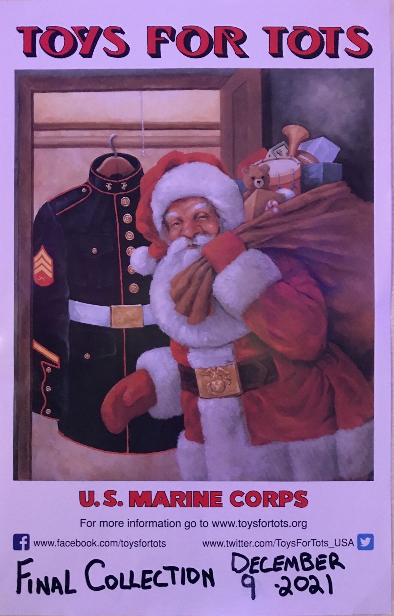 Marine Corps. Toys for Tots 2021 American Legion Post 950